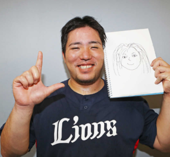 山川穂高 嫁 妻 麻衣子 結婚 顔画像 キャッチボール 馴れ初め 出会い 似顔絵