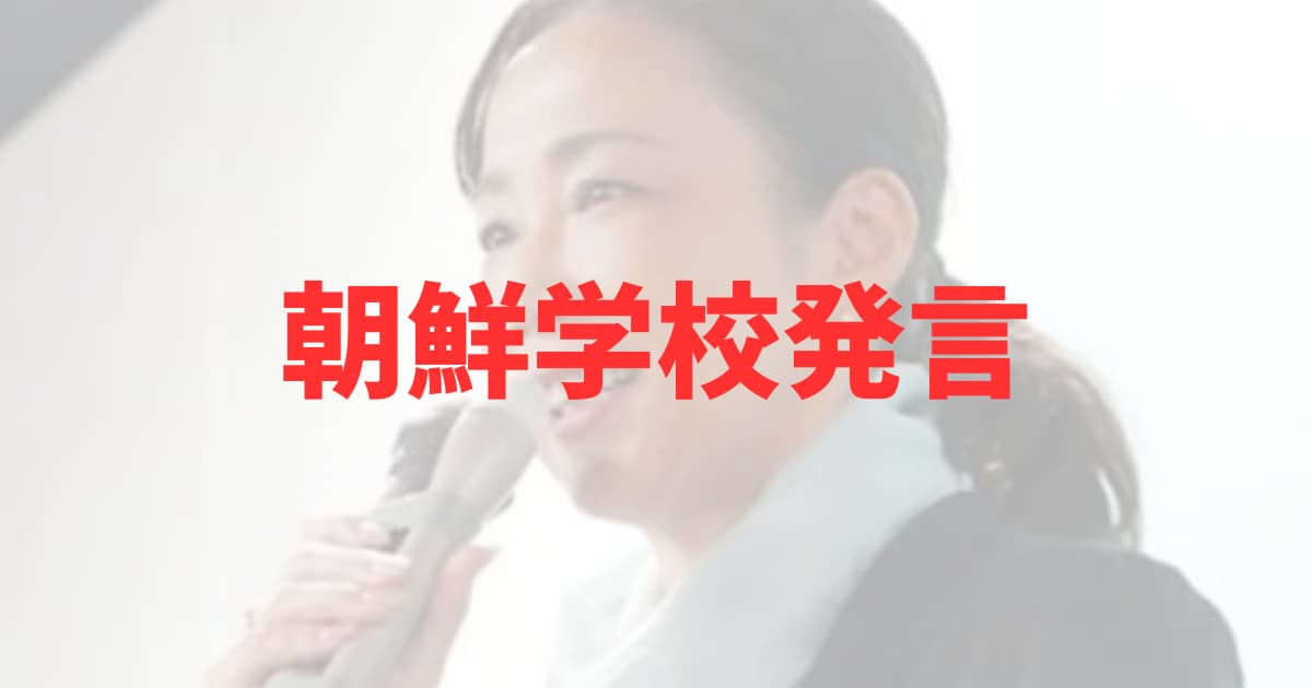 原沢敦美の朝鮮学校への補助金再開は本当？炎上した理由と本人の発言を徹底調査！の記事